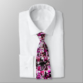 Cravate Graffiti rose (Attaché)