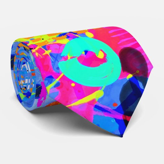 Cravate Graffiti Sea Abstrait (Roulé)