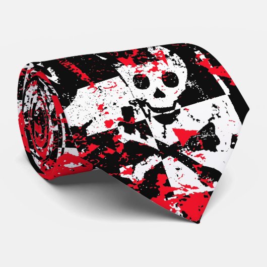 Cravate Graffiti Skull (Roulé)
