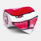 Cravate Grand Chat Gras moderne Artisan Satin (Roulé)