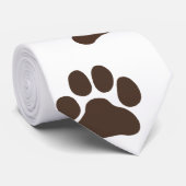 Cravate Grand chien Empreintes de pattes de nouveauté Amou (Roulé)