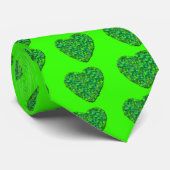 Cravate Grand coeur de shamrock (Roulé)