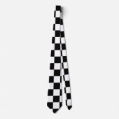 Cravate Grand damier noir et blanc (Devant)