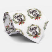 Cravate Grand Dane Noël Wreath Festive Pup (Roulé)