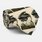 Cravate Grand héron bleu des oiseaux d'Amérique d'Audubon (Roulé)