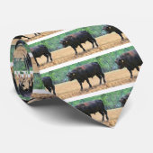 Cravate Grand noir Anqus Taureau de garçon (Roulé)