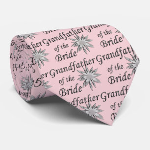 Cravate Grand-père de la mariée Rose