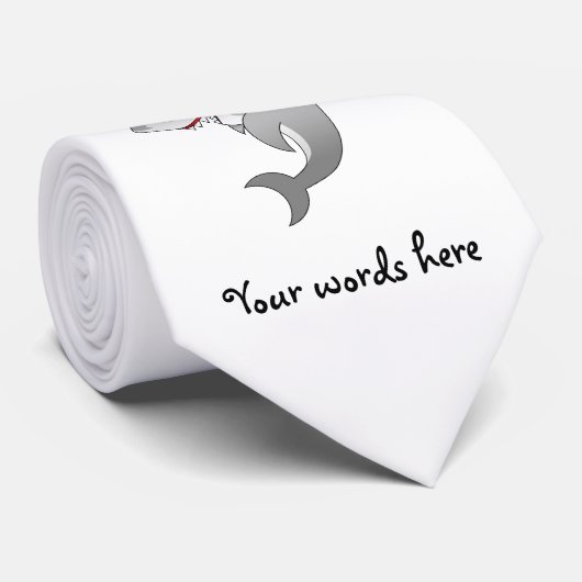 Cravate Grand requin blanc (Roulé)