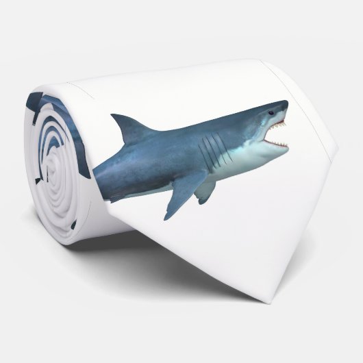 Cravate Grand requin blanc (Roulé)