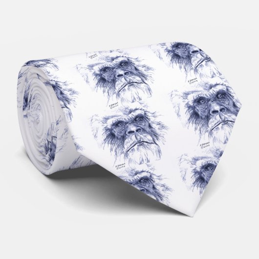 Cravate Grand Sasquatch bleu (Roulé)