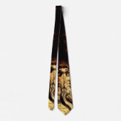 Cravate Grand Tissu Dragon Rouge (Dos)