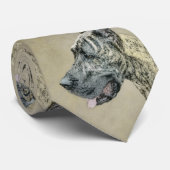 Cravate Grande Danse (Brindle) Peinture - Art Chien origin (Roulé)