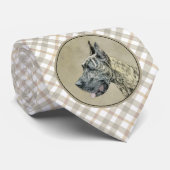 Cravate Grande Danse (Brindle) Peinture - Art Chien origin (Roulé)
