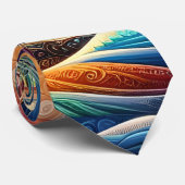 Cravate Grande vague, vague au large de Kanagawa v3 (Roulé)