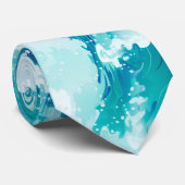 Cravate Grande vitesse des vagues de mer ou d'océan (Roulé)