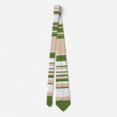 Cravate Grandes complexes - Blanc, Sable et Vert Palme (Dos)