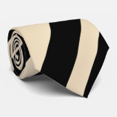 Cravate Grandes Diagonales Ombre Beige (Roulé)