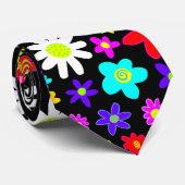 Cravate Grandes fleurs colorées II (Roulé)