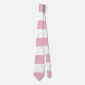 Cravate Grandes Pink, Grandes Blances, Motif Gratté (Devant)