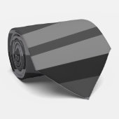 Cravate Grandes rayures noires et grises (Roulé)