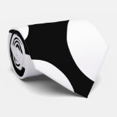 Cravate Grands points en noir et blanc. (Roulé)