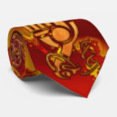 Cravate Graphique 3D en Celte fractal (Roulé)