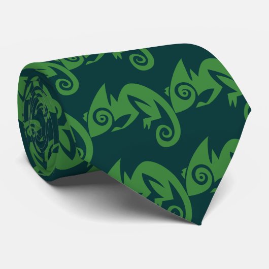 Cravate Graphique Chameleon (Roulé)