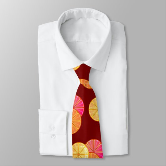Cravate graphique Citrus Sangria (Attaché)