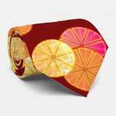 Cravate graphique Citrus Sangria (Roulé)