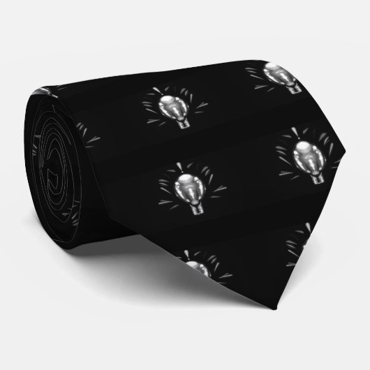 Cravate Graphique d'ampoule (Roulé)