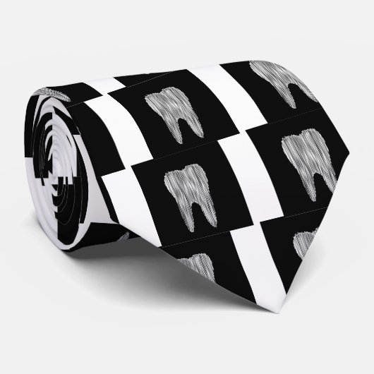 Cravate Graphique de dent pour le dentiste (Roulé)