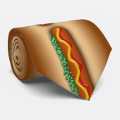 Cravate Graphique de hot-dog de nouveauté (Roulé)