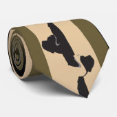 Cravate graphique de rayure de mastiff (Roulé)