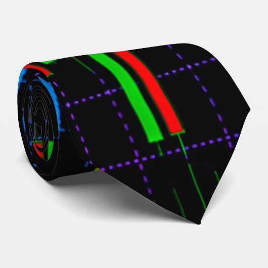 Cravate Graphique financier Abstrait (Roulé)
