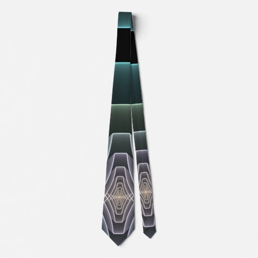 Cravate Graphique géométrique Turquoise moderne (Devant)