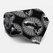 Cravate Graphique Microphone rétro (Roulé)