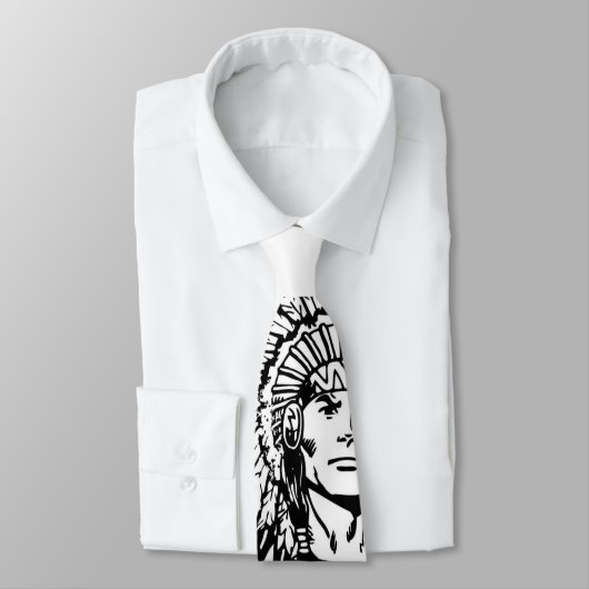Cravate graphique pour native red indian on (Attaché)