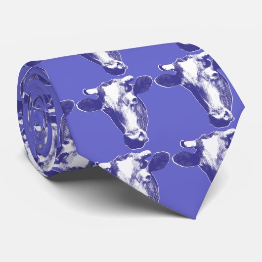 Cravate Graphique pourpre de vache à art de bruit (Roulé)