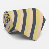 Cravate Graphisme à rayures diagonales jaune citron gris b (Roulé)