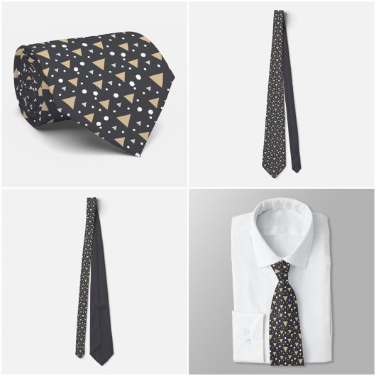 Cravate Graphite Geometry Luxe Tie