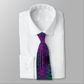 Cravate Gras Magenta Super Waves atomiques Abstraites (Attaché)