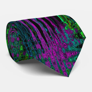 Cravate Gras Magenta Super Waves atomiques Abstraites