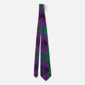 Cravate Gras Magenta Super Waves atomiques Abstraites (Dos)