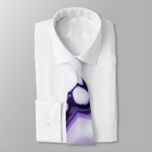 Cravate Gras Trendy violet jaune or faux marbre (Attaché)