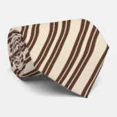 Cravate Gratuit Design Ivoire Et Grandes Bandes Br (Roulé)