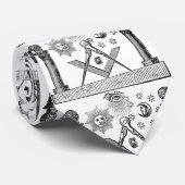 Cravate Gravure maçonnique G Kenning du 19e siècle (Roulé)