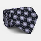 Cravate Gray and Black Quilt Pattern Neck Tie (Roulé)