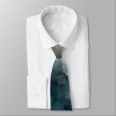 Cravate Gray & Blue Abstract Bokeh Pattern Men's Tie (Attaché)