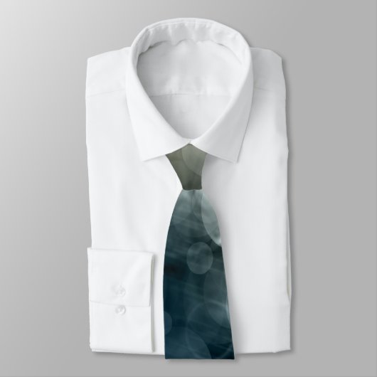 Cravate Gray & Blue Abstract Bokeh Pattern Men's Tie (Attaché)