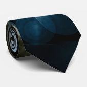 Cravate Gray & Blue Abstract Bokeh Pattern Men's Tie (Roulé)
